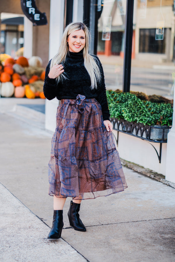 All the Frills Paisley Tulle Skirt