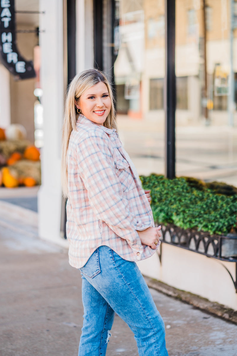 Dreamy Days Fleece Lined Plaid Jacket