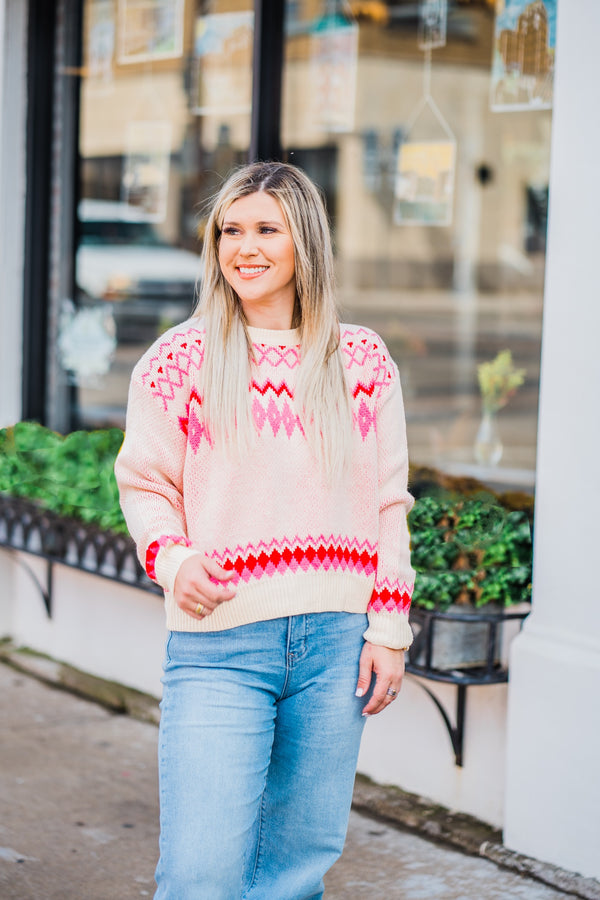 Pink Fairisle Sweater