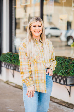 Vintage Green Plaid Shirt