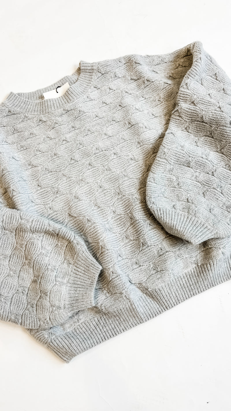 Louie Grey Textured Sweater