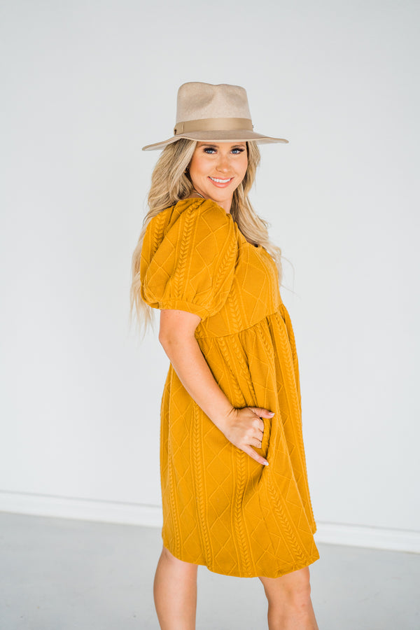 Sunset Puff Sleeve Dress