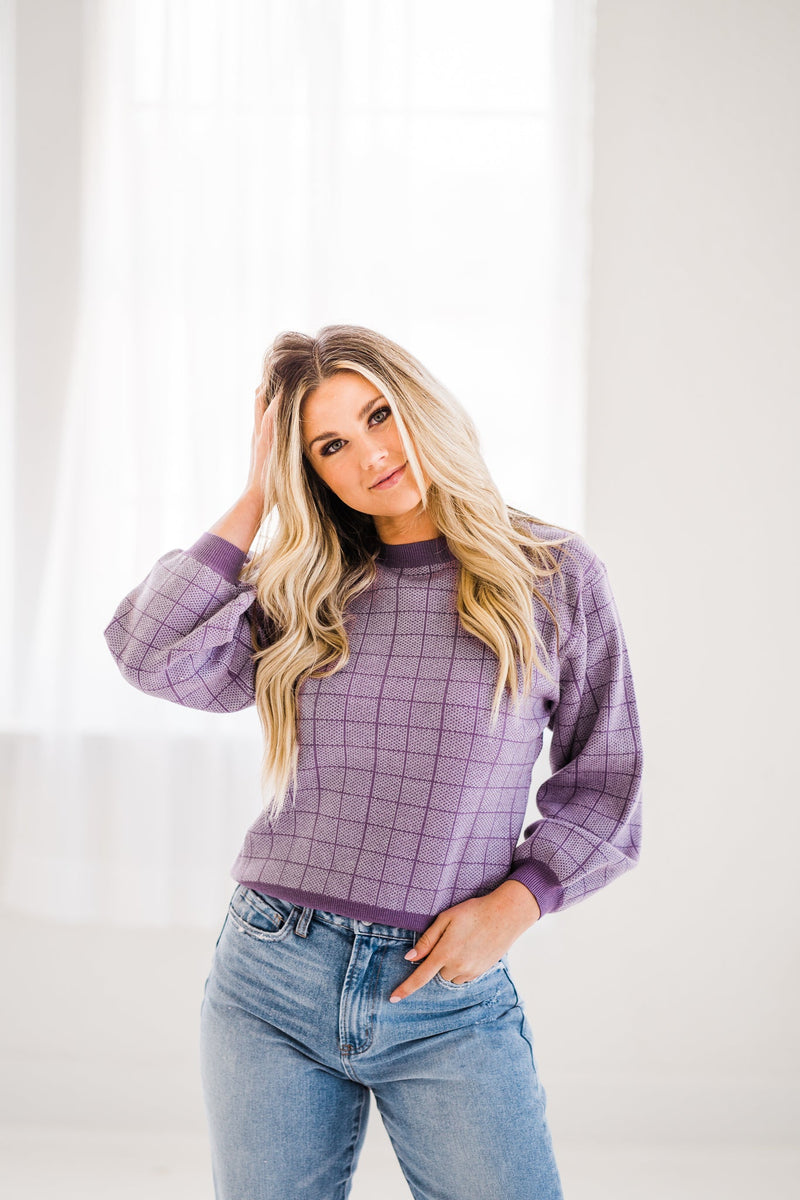 Patterned Lilac Sweater
