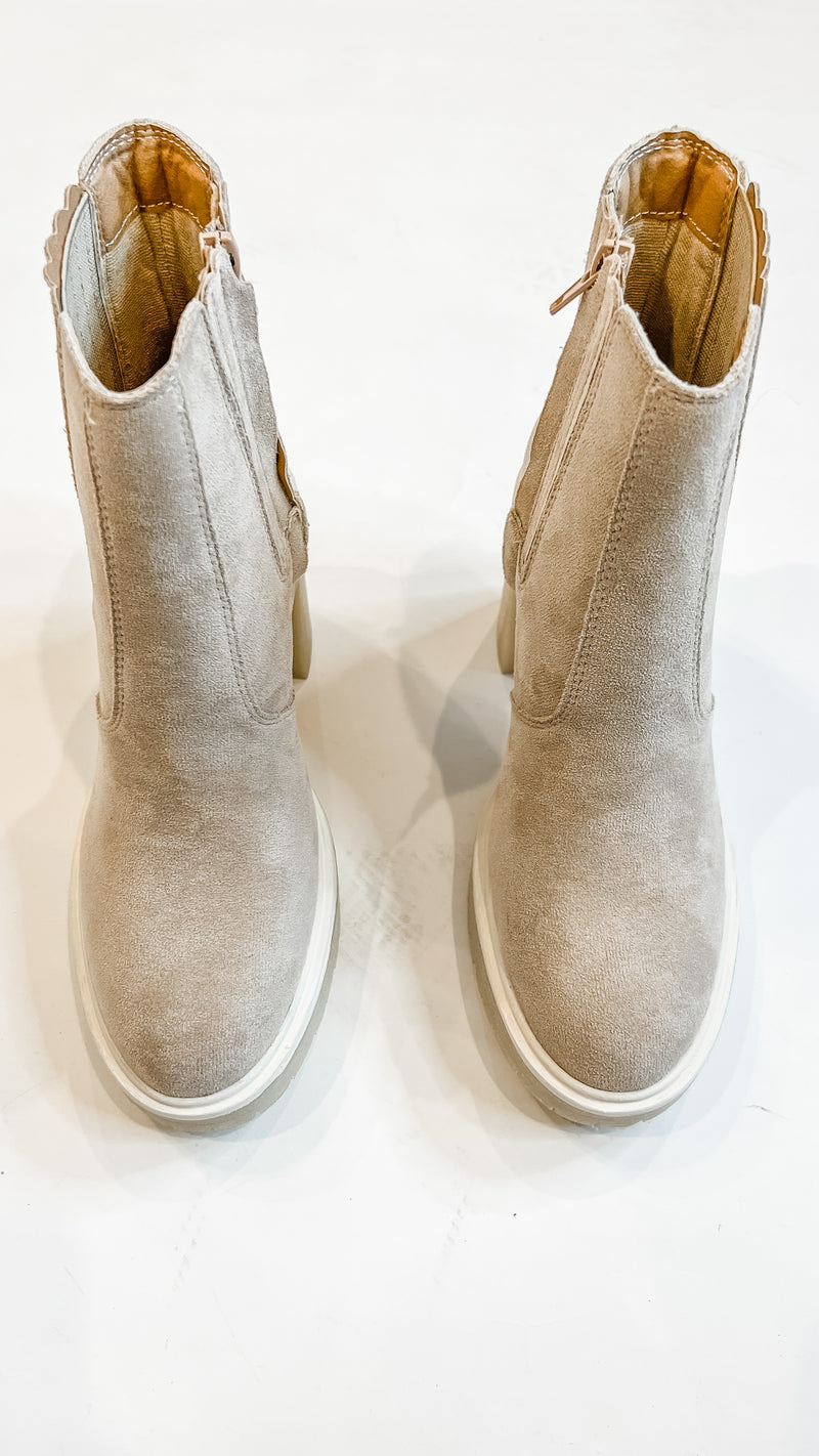 Anastasia Cream Suede Boot