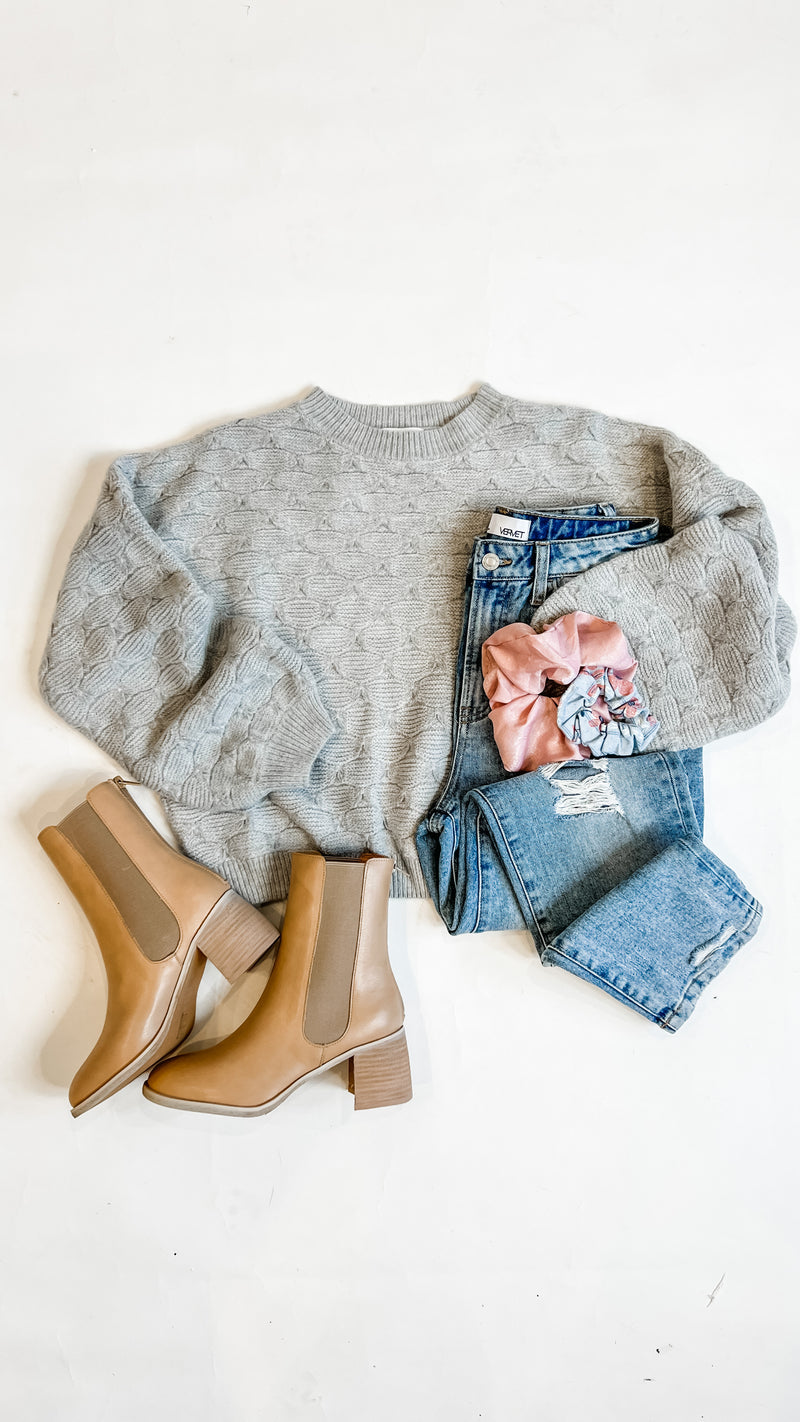 Louie Grey Textured Sweater