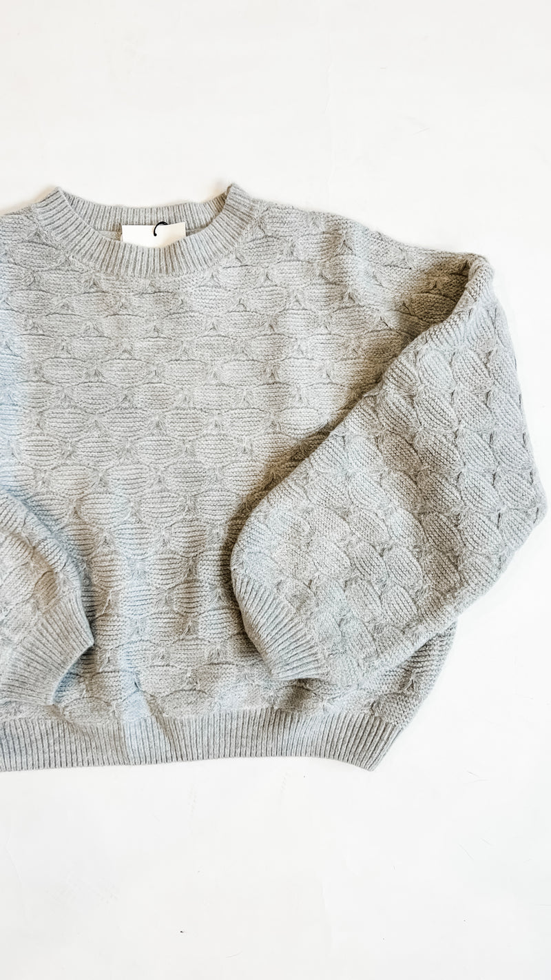 Louie Grey Textured Sweater