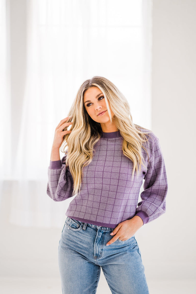 Patterned Lilac Sweater