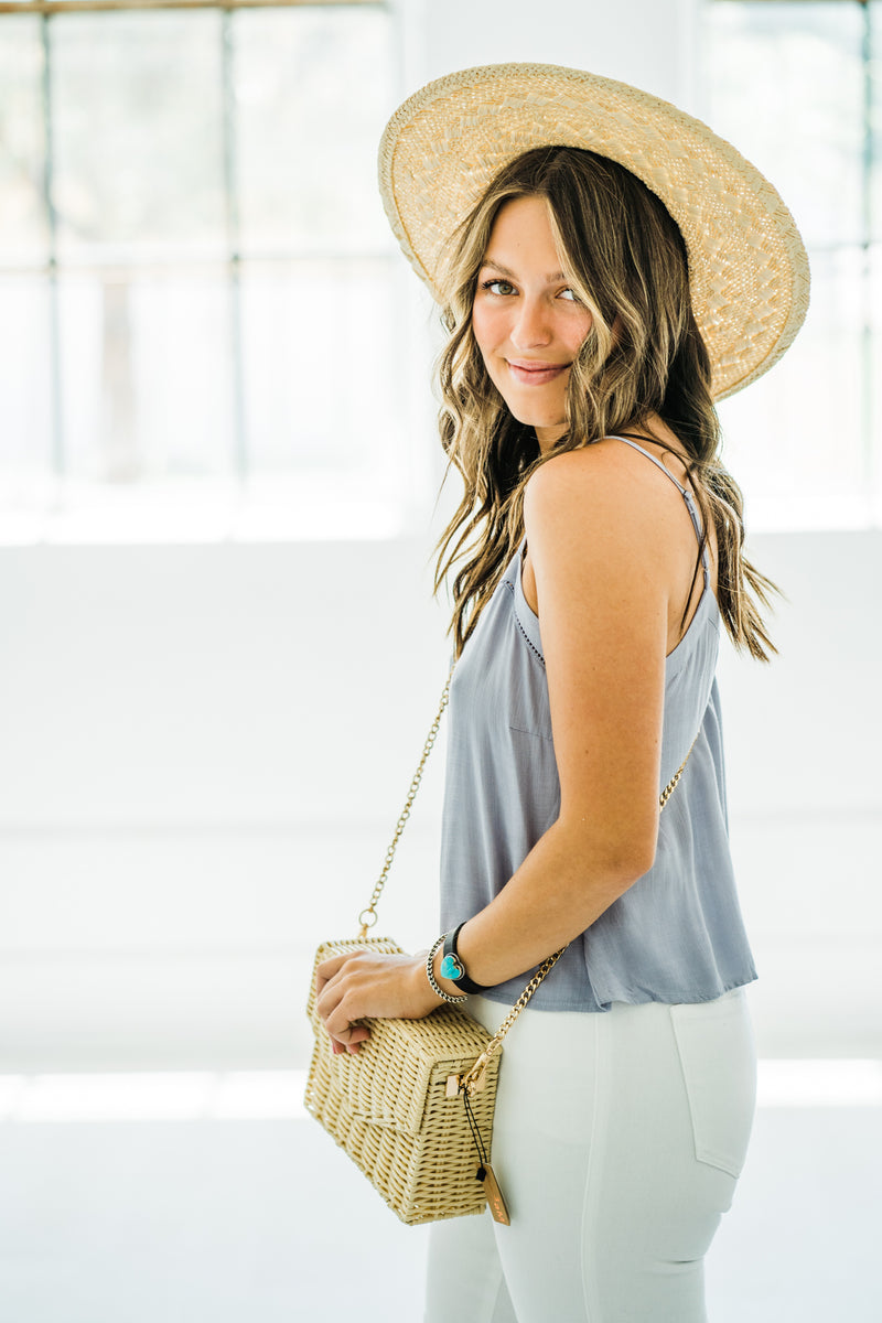 Lovely Lilac Button Tank