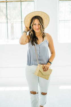 Lovely Lilac Button Tank