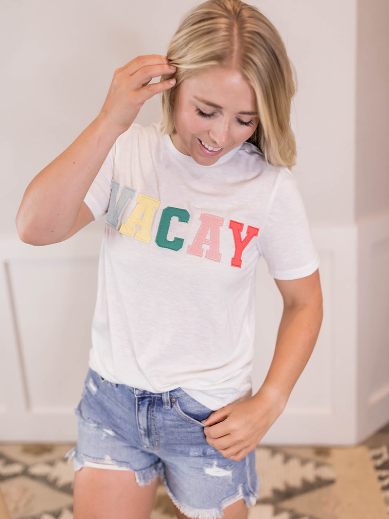 "VACAY" Stitched Tee